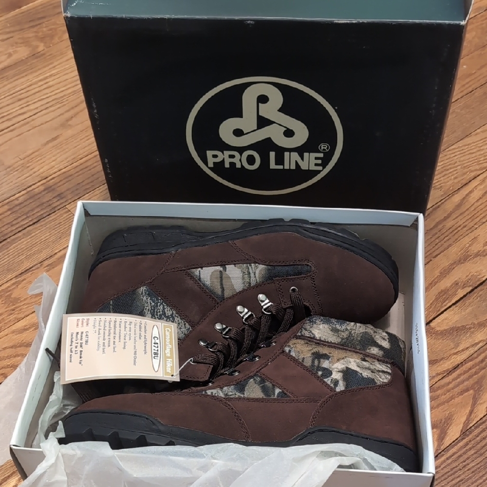 Nib Vintage Pro Line Camo Hiking Boots
